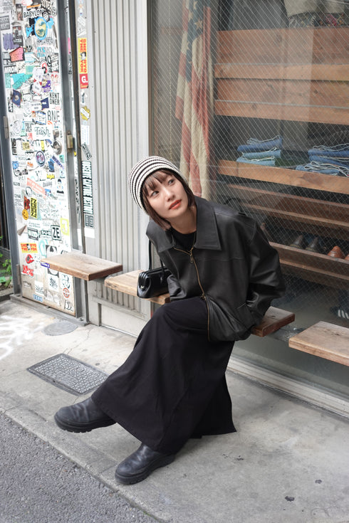 Vintageレザーブルゾン